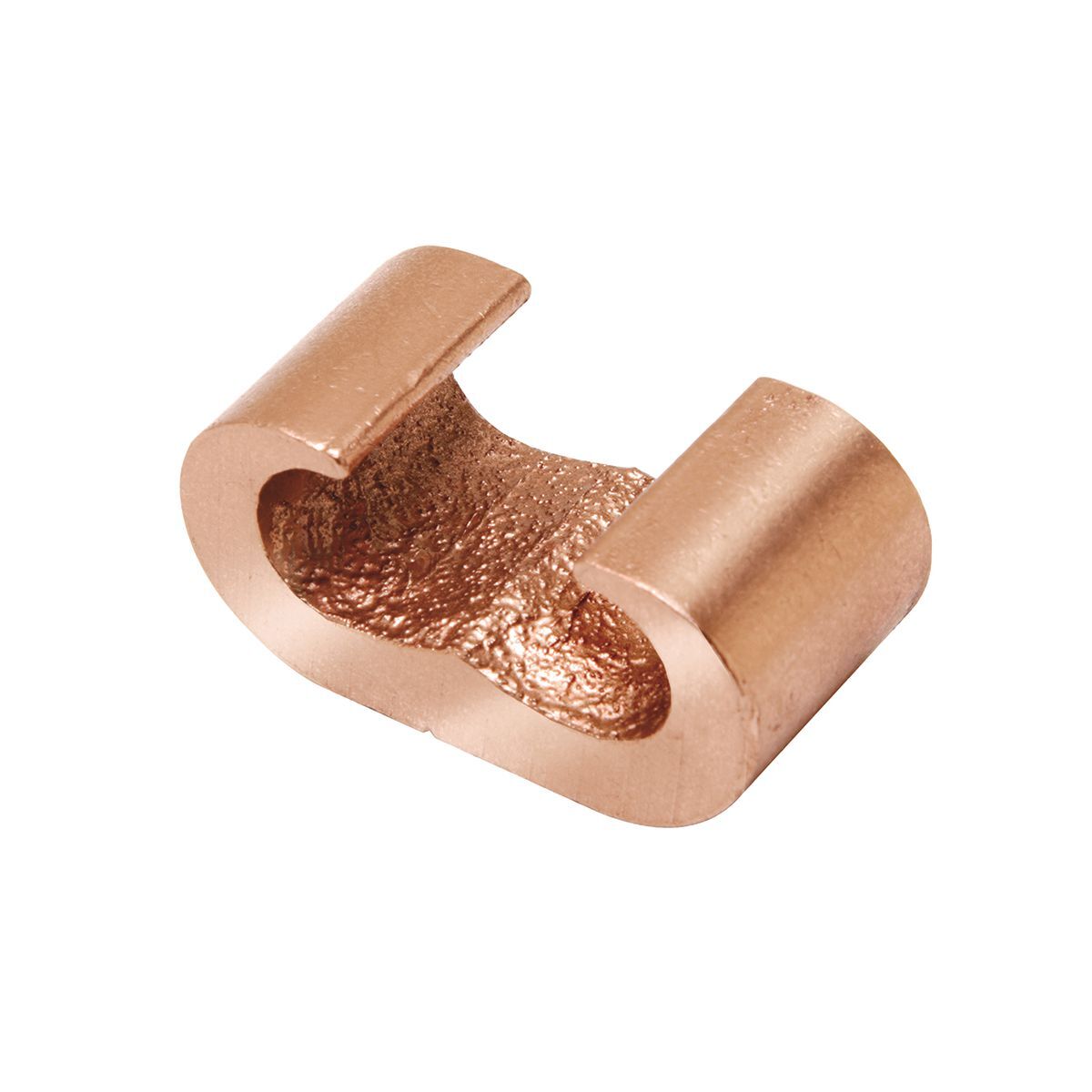 Copper Compression C Connector, 300-500 kcmil, 3/4" Rod (Run) & 6 AWG(Sol) - 2/0 AWG(Str) (Tap).