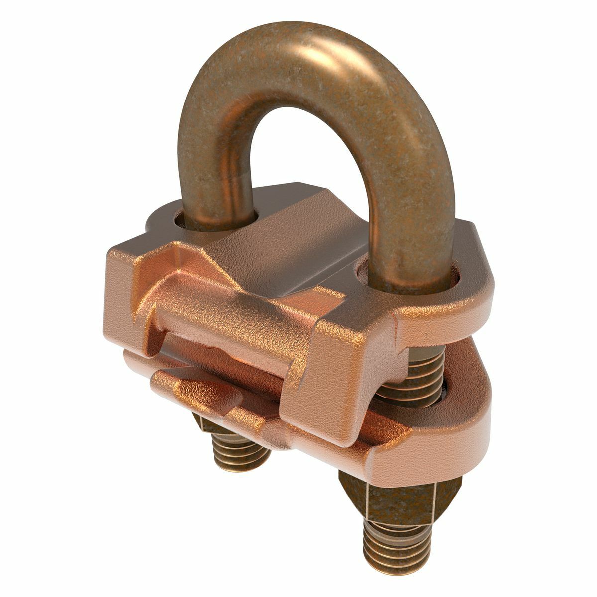 Mechanical Grounding Connector, Cable to Rod or Pipe, 2/0 AWG (Sol) -250 kcmil, 1" Pipe, 1-1/8"-1-1/4" Rod, #9-#10 Rebar, Bright Dipped.