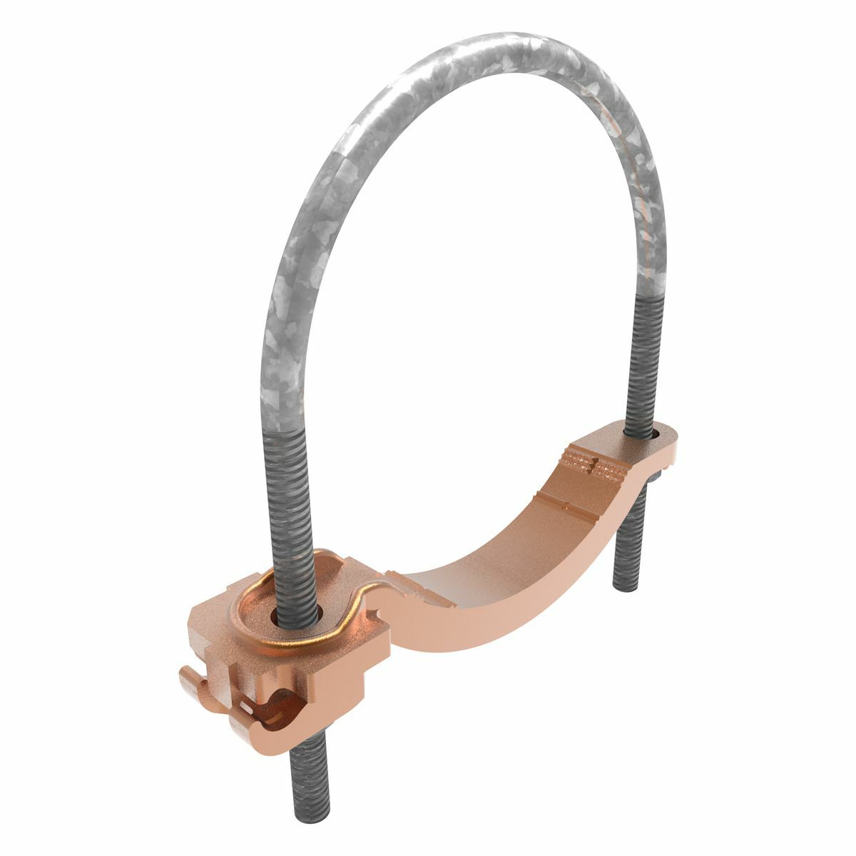 Mechanical Grounding Connector, Conductor to Water Pipe, 4-4/0 AWG, 6" Pipe, 3/8" Stud.