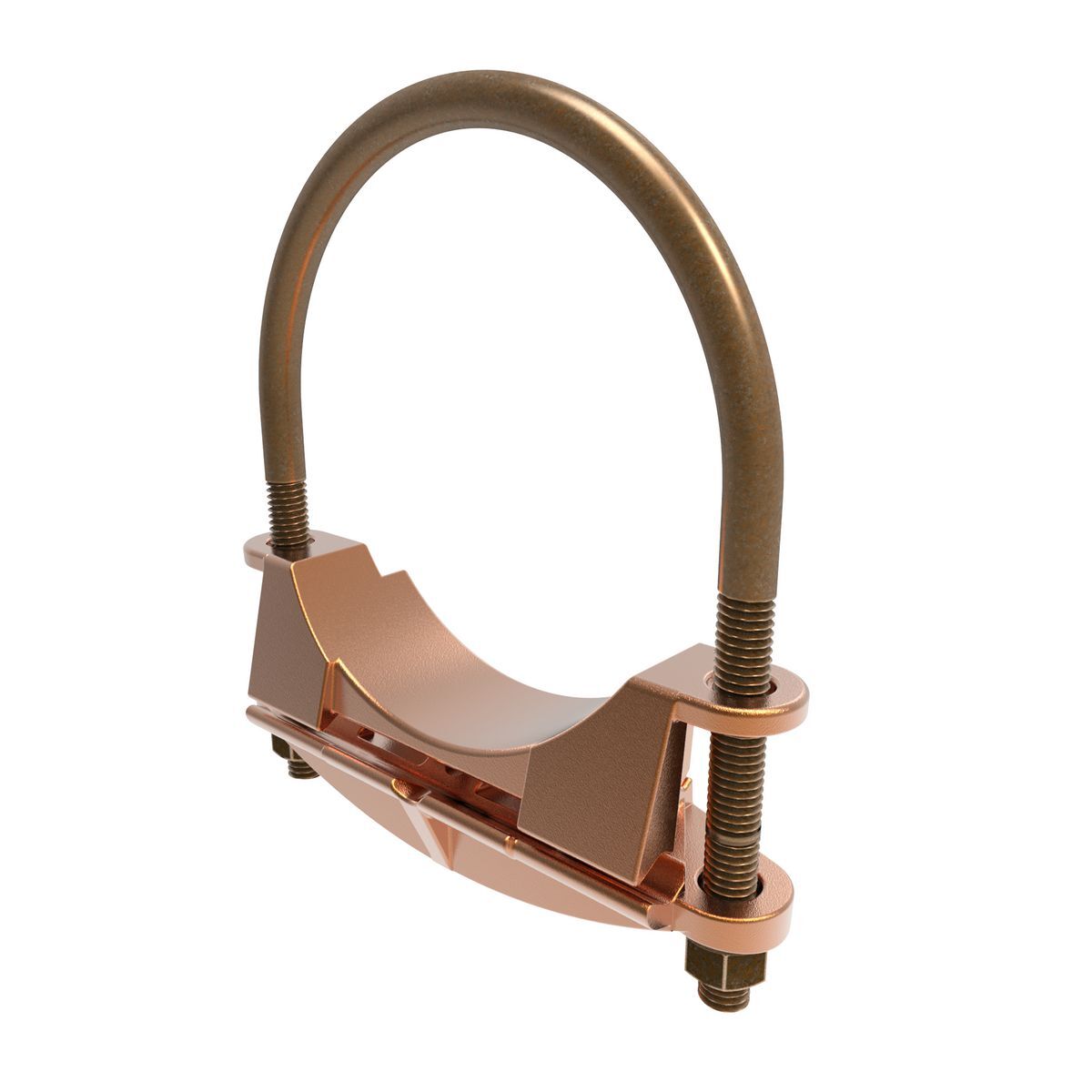 Mechanical Grounding Connector, Cable to Rod or Pipe, 2/0 AWG (Sol) -250 kcmil, 3" Pipe, 3"-3-1/2" Rod, Bright Dipped.