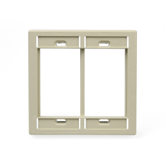 Dual-Gang MOS Wallplate, Ivory
