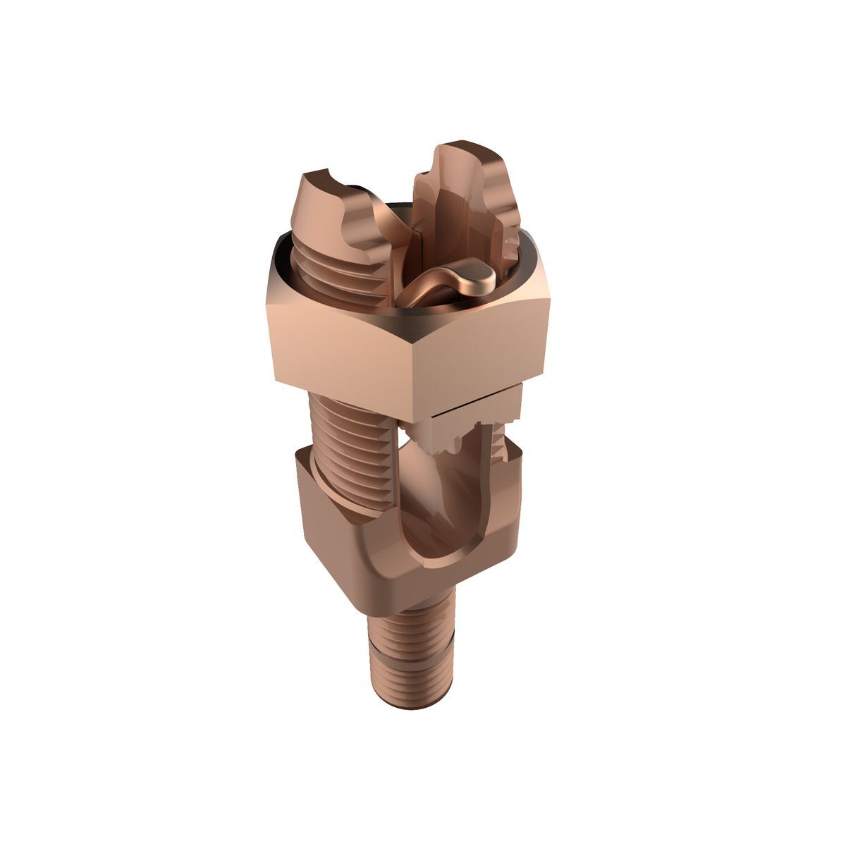 Mechanical Grounding Connector, Cable to Flat, 1-4/0 AWG, 5/8" Stud.