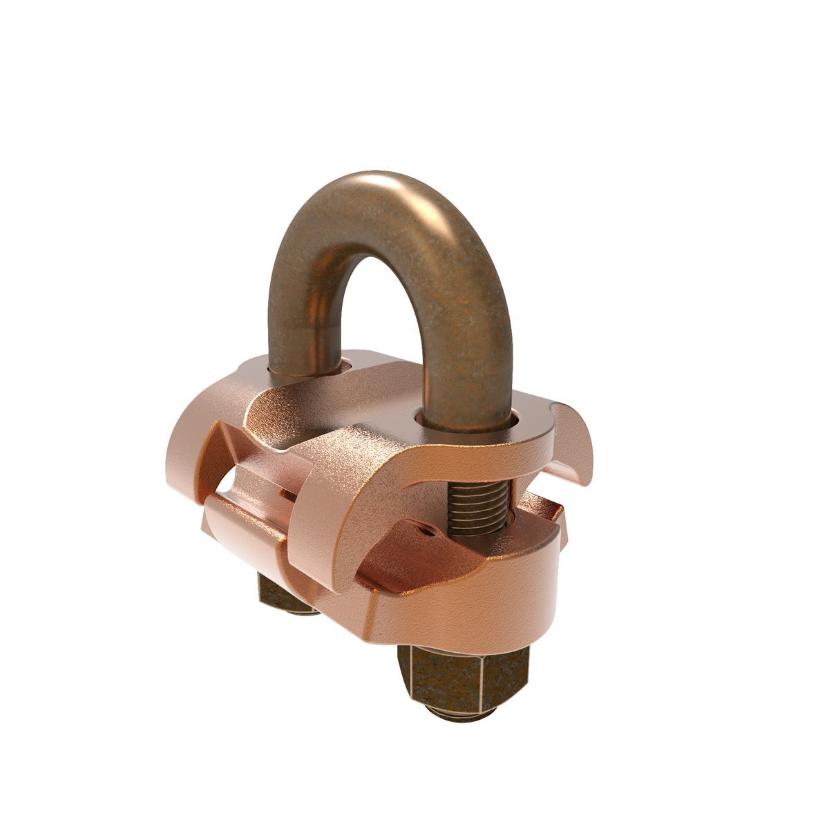 Mechanical Grounding Connector, 2 Cables to Rod or Pipe, 2/0 AWG (Sol) -250 kcmil, 3/8" Pipe, 5/8"-3/4" Rod, 3/8" Stud.