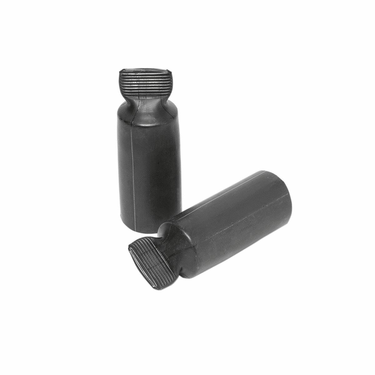 Heavy Wall Cross-Linked Black Polyolefin Heat Shrinkable End Cap, 1/0-500 kcmil Code, #1-313 kcmil Flex, 600 V, Fire Retardant.