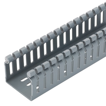 Slotted Hinged Duct,PVC,2X4X6FT,Light Gra