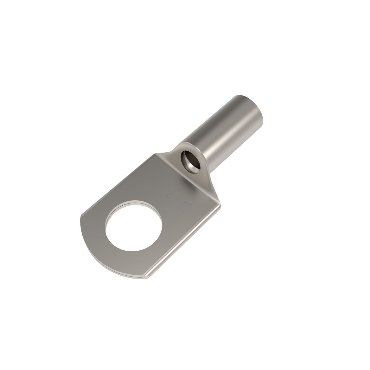 CU Compression Terminal Code Conductor, Bevelled Entry, 1 Hole/W/InspWindow, #14-#10(Str) #12-#10(Sol), 600V-35kV, #8-#10 Stud, Standard Barrel, Tin Plated.