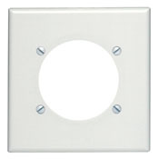 2-Gang Flush Mount 2.465-Inch Diameter, Device Receptacle Wallplate, Device Mount, Midway Size, Black