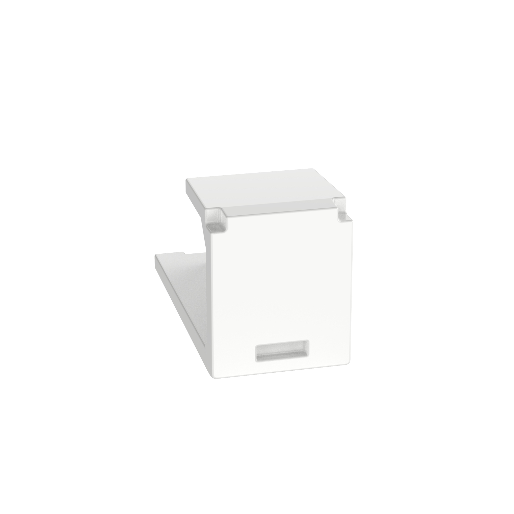 Blank Module, 1 Port, White             