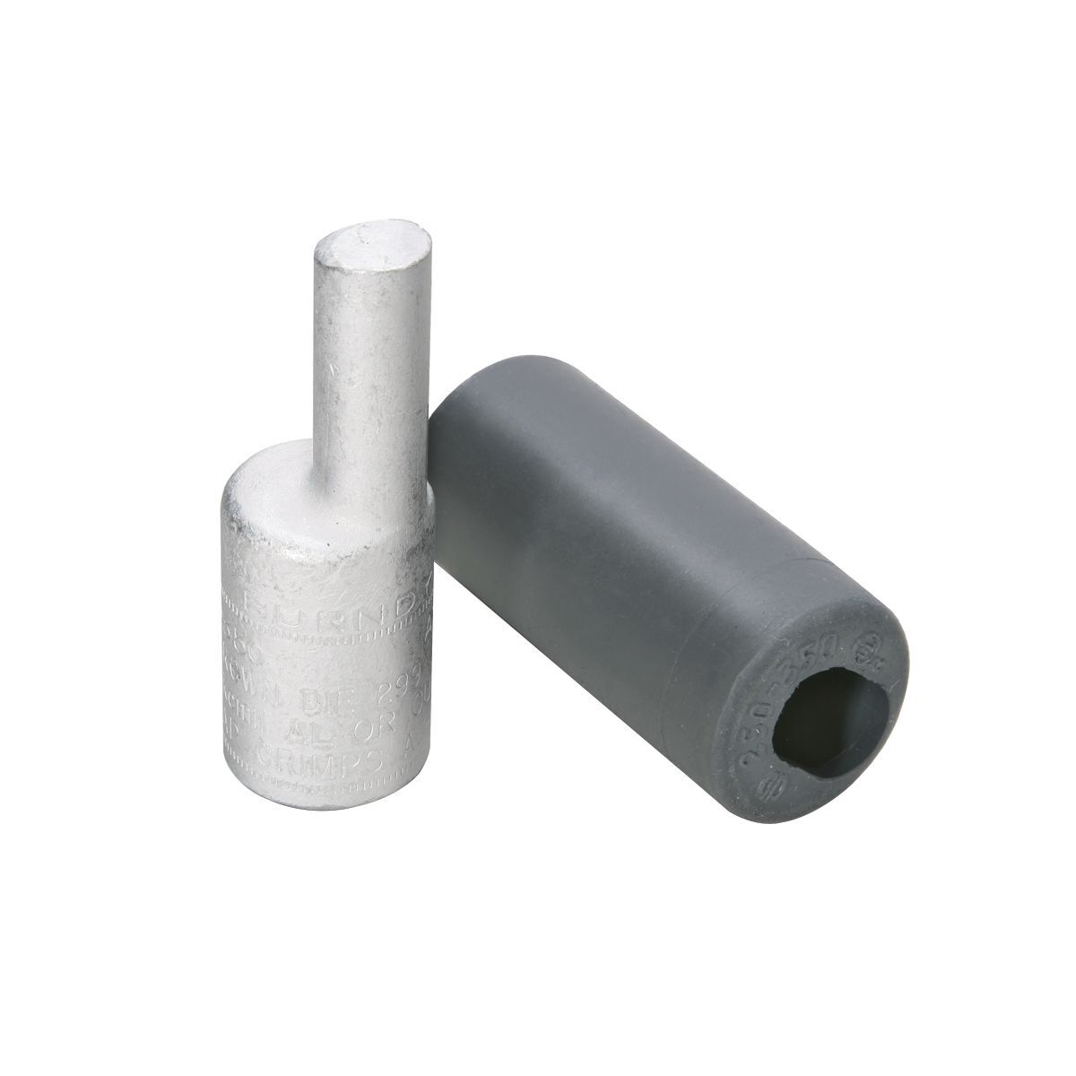 Aluminum Compression Pin Adapter, 250 kcmil, 0.47" Plug Dia, 1.22" Plug Length, Al/Cu Rated.
