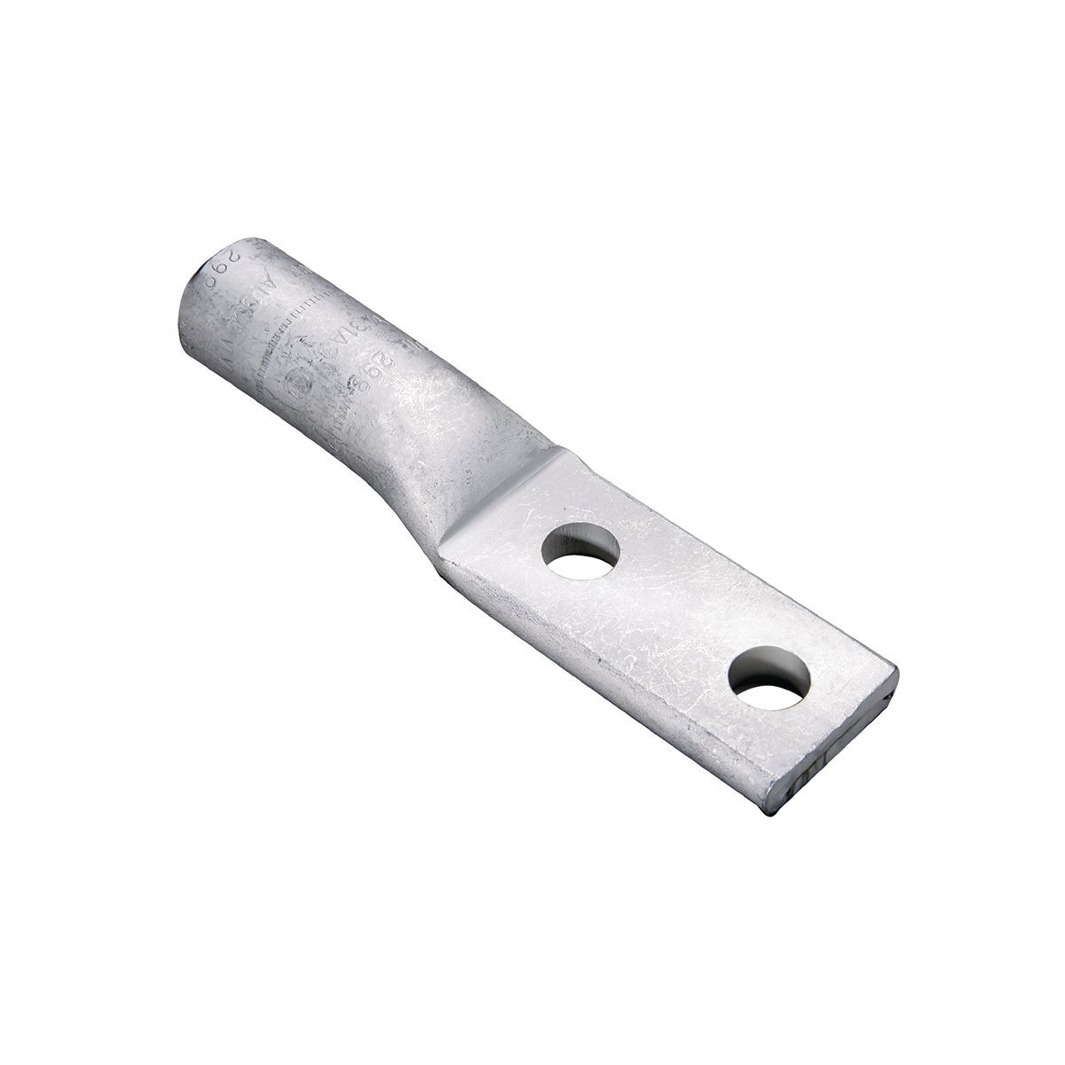 600 kcmil, AL Terminal, Two Hole, 1/2" Stud Size, 1-3/4" Hole Spacing, AL9CU, Internal Chamfer, Tin Plated, Prefilled PENETROX?, End Cap, UL/CSA, 90?C, Up to 35kV, Black Color Code, 473 Die Index