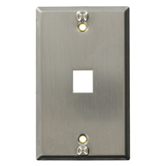 QuickPort Telephone Wall Jack, Stainless Steel
