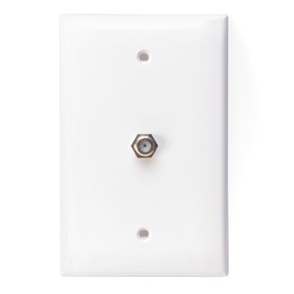Midsize Video Wall Jack. F connector -  White