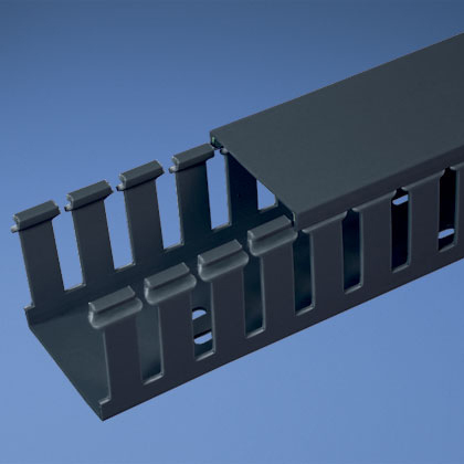Slotted Duct, PVC,4X3X6FT,BLK            