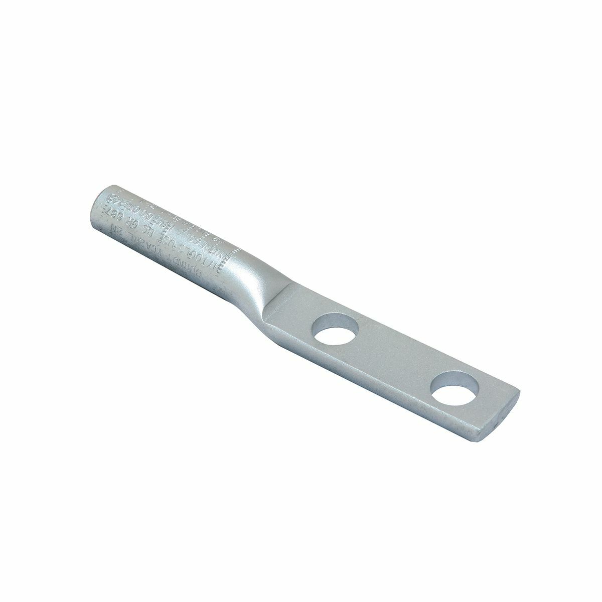 AL compression lug designed for terminating jumper loop and equiptment taps to switch pads and other substation switch yard apparatus, 6.19 IN L.