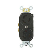 15 Amp, 125 Volt, Duplex Flush Receptacle, Self-Grounding, Black
