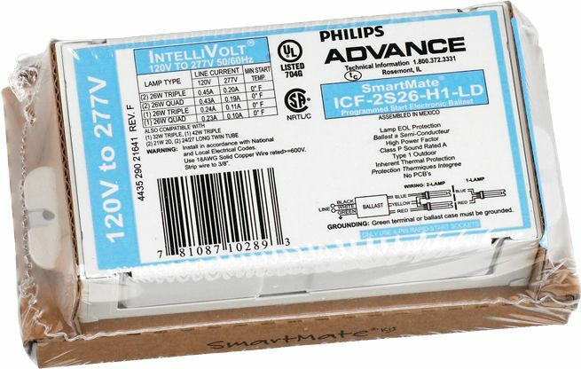 ICF2S18H1LDK Electronic Compact Fluorescent Ballast, Programmed, 0.95 Ballast Factor, 2 Lamps, 120-277V, 18W