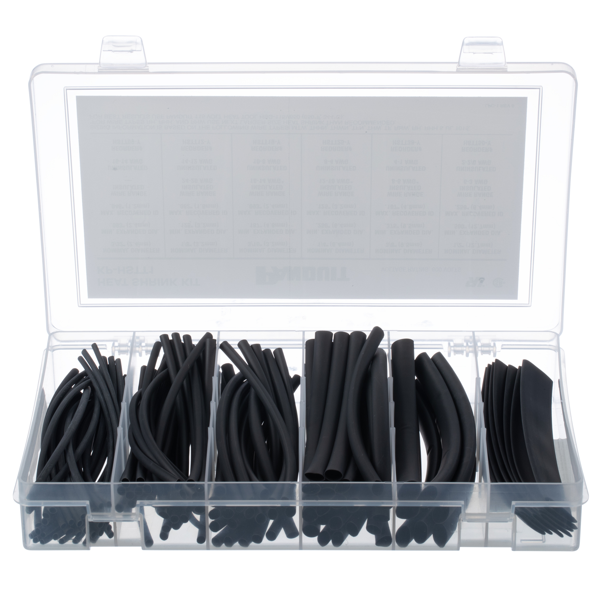 Heat Shrink Thin Kit, .19IN-.50IN(4.8mm - 