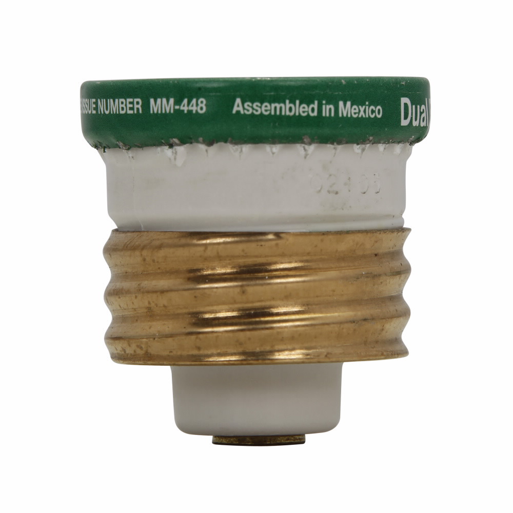 Eaton Bussmann series Type T plug fuse, plug fuse, time delay, heavy duty, 25 A, 125 Vac, 10 kAIC (RMS Symmetrical) interrupt rating, 10 kA short circuit rating, threaded mount, duel element, plastic body, brass thread, edison base