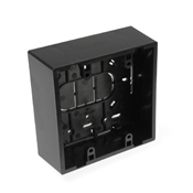 Surface Mount Backbox, Dual Gang, Black, Box Depth Is 1.89 Inches