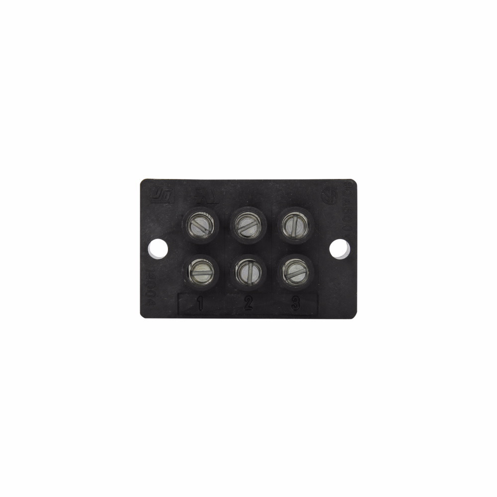 Eaton Bussmann series power terminal block, 600 Vac, 600 Vdc, 90A, Power terminal block, Two-pole, SCCR: 10 kA
