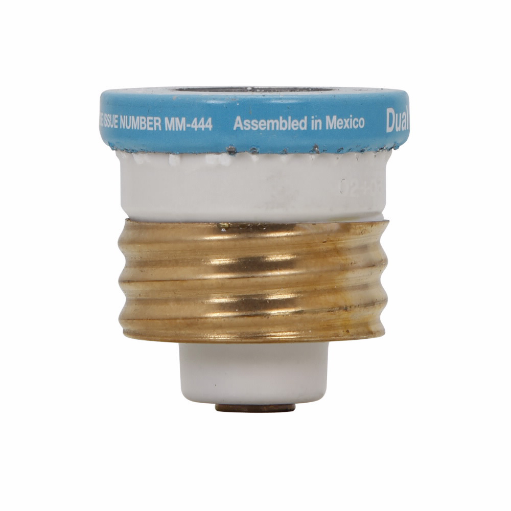 Eaton Bussmann series Type T plug fuse, plug fuse, time delay, heavy duty, 3 A, 125 Vac, 10 kAIC (RMS Symmetrical) interrupt rating, 10 kA short circuit rating, threaded mount, duel element, plastic body, brass thread, edison base