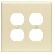 2-Gang Duplex Receptacle Wallplate, Midway Size, Red