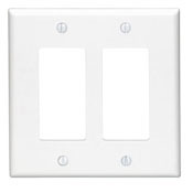  Decora Midway Size Size 4.940 IN Width X 4.880 IN Height Gang 2 Material Thermoplastic Nylon Thickness 0.250 IN Color White Mounting Device Number Of Decora/GFCI 2