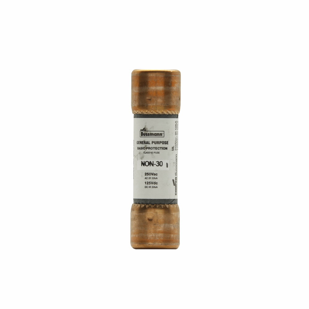 Eaton Bussmann series NON fuse, Supplemental one-time fuse, Non current limiting, Light duty circuit locations, 4 A, Class H, Non-indicating, Ferrule end x ferrule end, 50 kAIC at 250 Vac,50 kAIC at 125 Vdc, Standard, 10, 250 V, 125 Vdc
