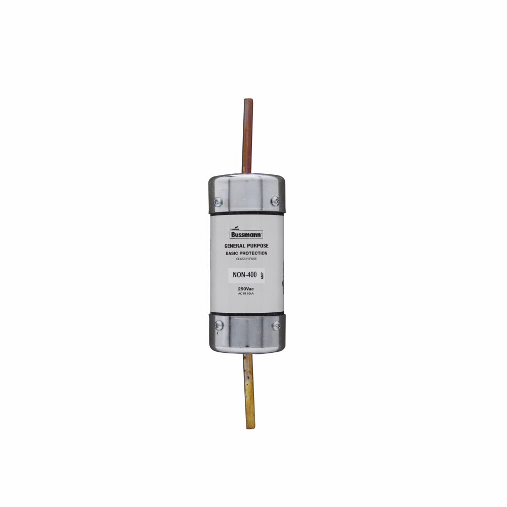 Eaton Bussmann series NON fuse, Supplemental one-time fuse, Non current limiting, Light duty circuit locations, 400 A, Class H, Non-indicating, Blade end x blade end, 10 kAIC at 250 Vac, Standard, 1, 250 V