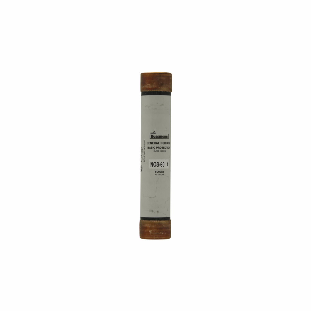 Eaton Bussmann series NOS fuse, Supplemental one-time fuse, Non current limiting, Light duty circuit locations, 35 A, Class K5,Class H, Non-indicating, Ferrule end x ferrule end, 50 kAIC at 600 Vac, Standard, 10, 600 V