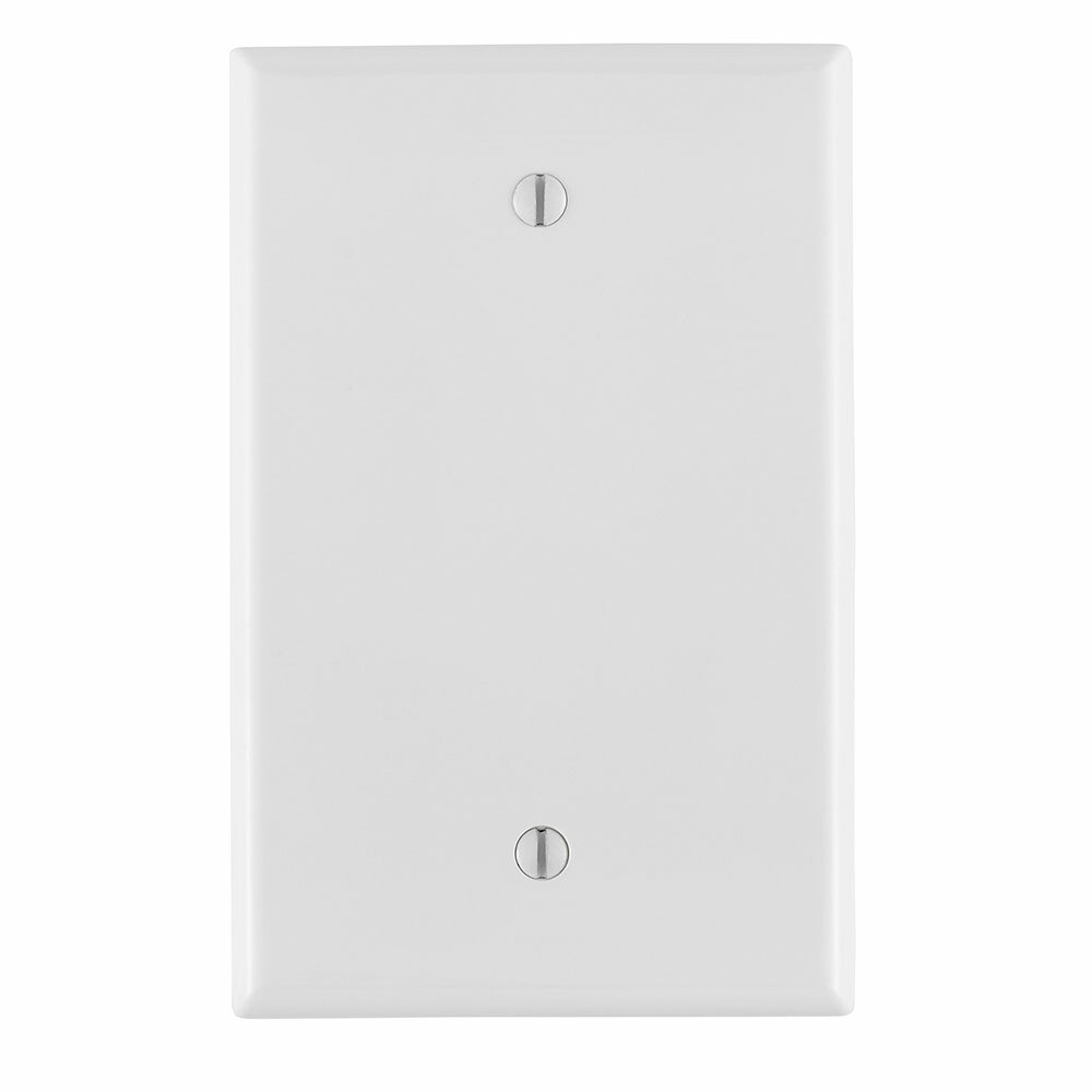 1-Gang Blank Wallplate, Midway Size, White