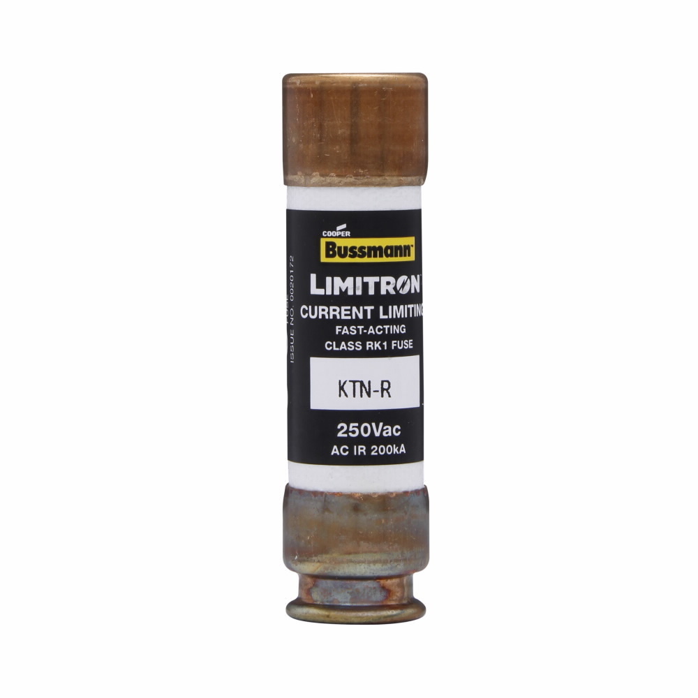 Eaton Bussmann series KTN-R fuse, LIMITRON Fast-acting fuse, 70/30 brass end cap, Panelboards, 50 A, 1, Class RK1, Non-indicating, Ferrule end x ferrule end, Melamine glass tube, Standard, 250 V