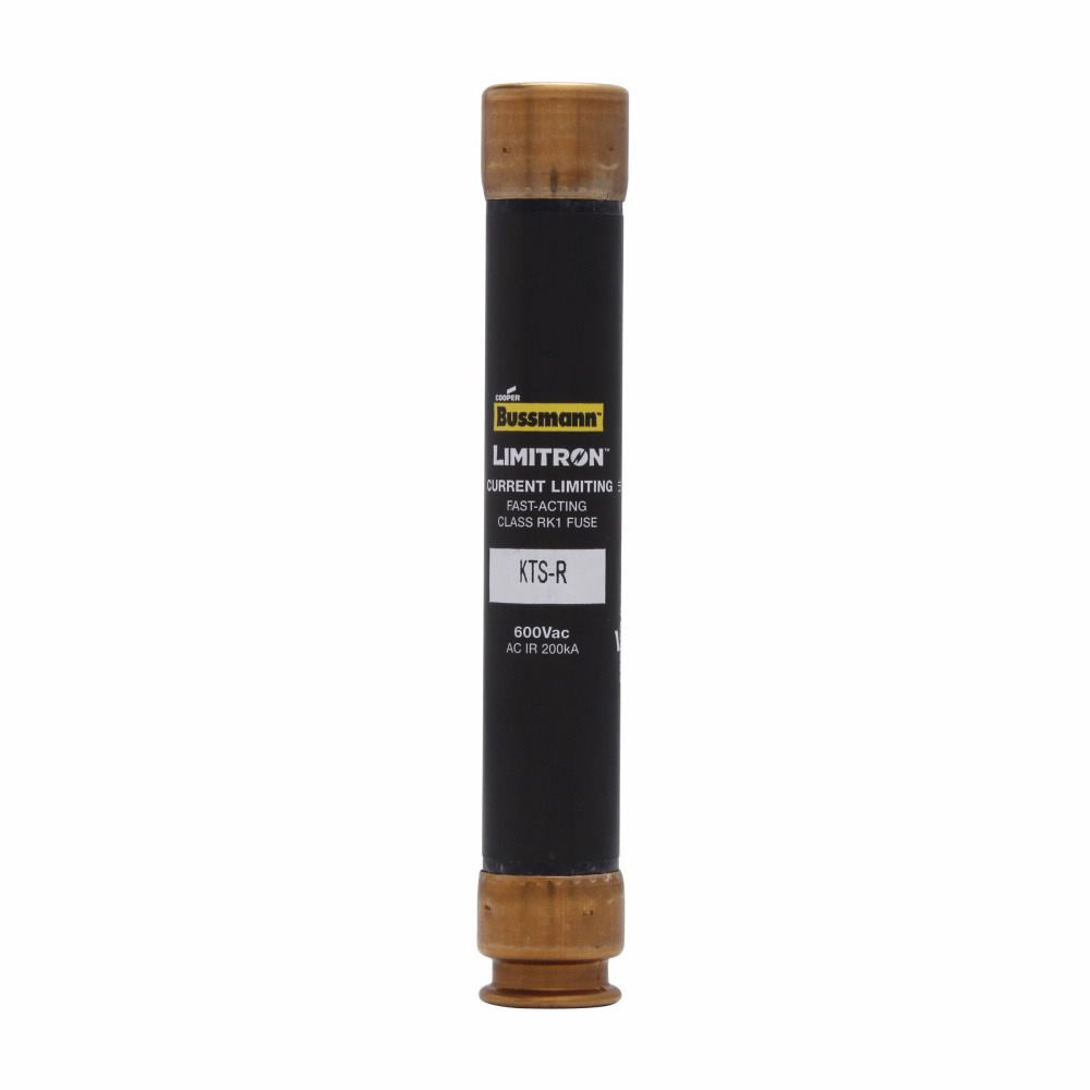 Eaton Bussmann series KTS-R fuse, LIMITRON Fast-acting fuse, 70/30 brass end cap, Panelboards, 6 A, 1, Class RK1, Non-indicating, Ferrule end x ferrule end, 200 kAIC at 600 Vac, Melamine glass tube, Standard, 600 V