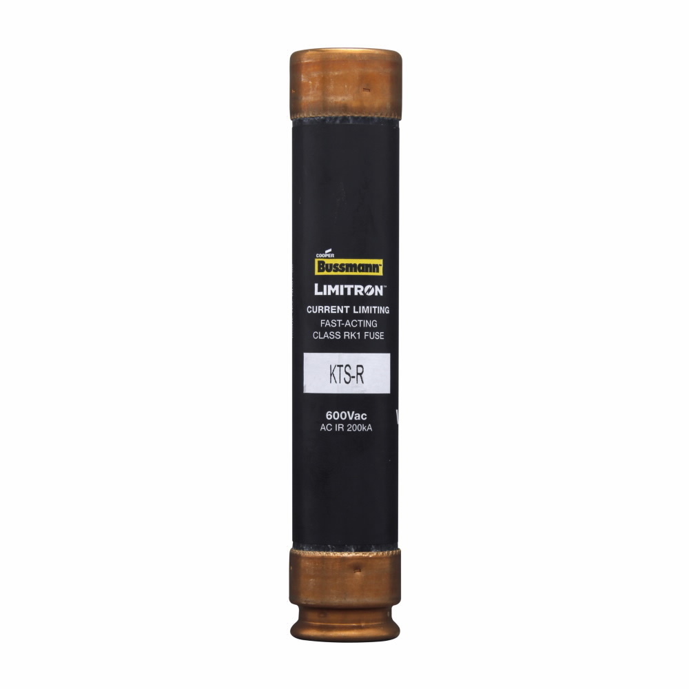 Eaton Bussmann series KTS-R fuse, LIMITRON Fast-acting fuse, 70/30 brass end cap, Panelboards, 60 A, 1, Class RK1, Non-indicating, Ferrule end x ferrule end, 200 kAIC at 600 Vac, Melamine glass tube, Standard, 600 V