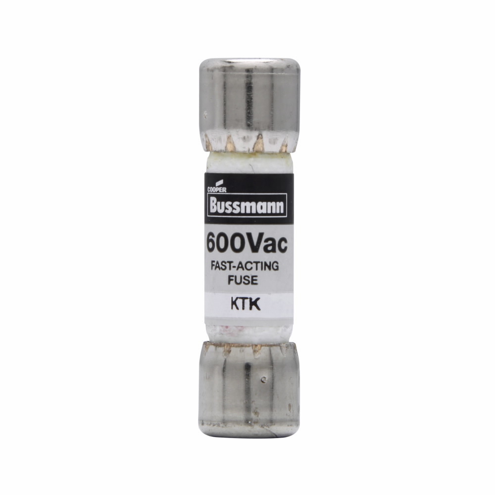 Eaton Bussmann series KTK fuse, LIMITRON Fast-acting fuse, Control circuits, lighting circuit protection, meter circuits, 0.25 A, Non-indicating, Ferrule end x ferrule end, 100 kAIC at 600 V, Melamine tube,Nickel-plated bronze endcap, 600 V