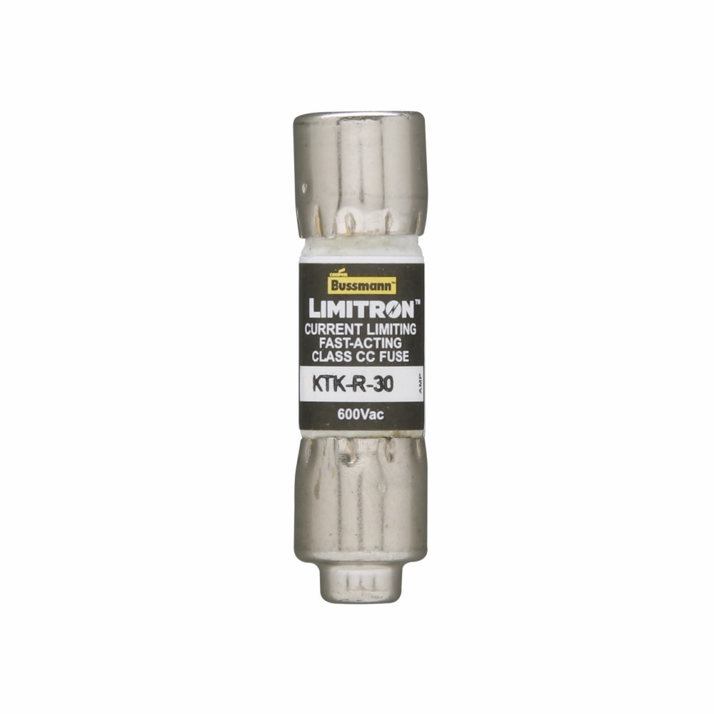 Eaton Bussmann series KTK-R fuse, LIMITRON Fast-acting fuse, Rejection style, Specialized circuits and industrial control, 0.4 A, Class CC, Non-indicating, Ferrule end x ferrule end, 200 kAIC, Melamine tube, Standard, 600 V
