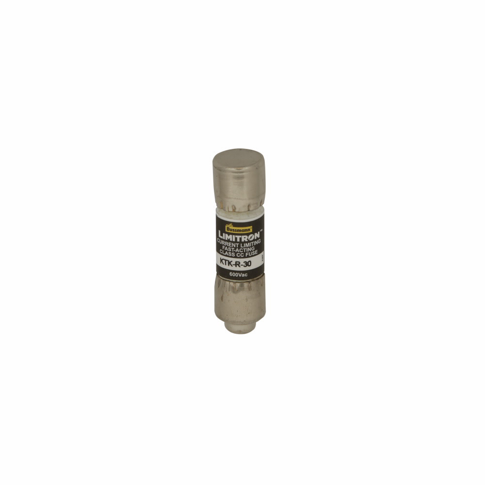 Eaton Bussmann series KTK-R fuse, LIMITRON Fast-acting fuse, Rejection style, Specialized circuits and industrial control, 12 A, Class CC, Non-indicating, Ferrule end x ferrule end, 200 kAIC, Melamine tube, Standard, 600 V