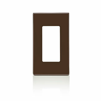 1-Gang Decora Plus Wallplate Screwless Snap-On Mount, Brown