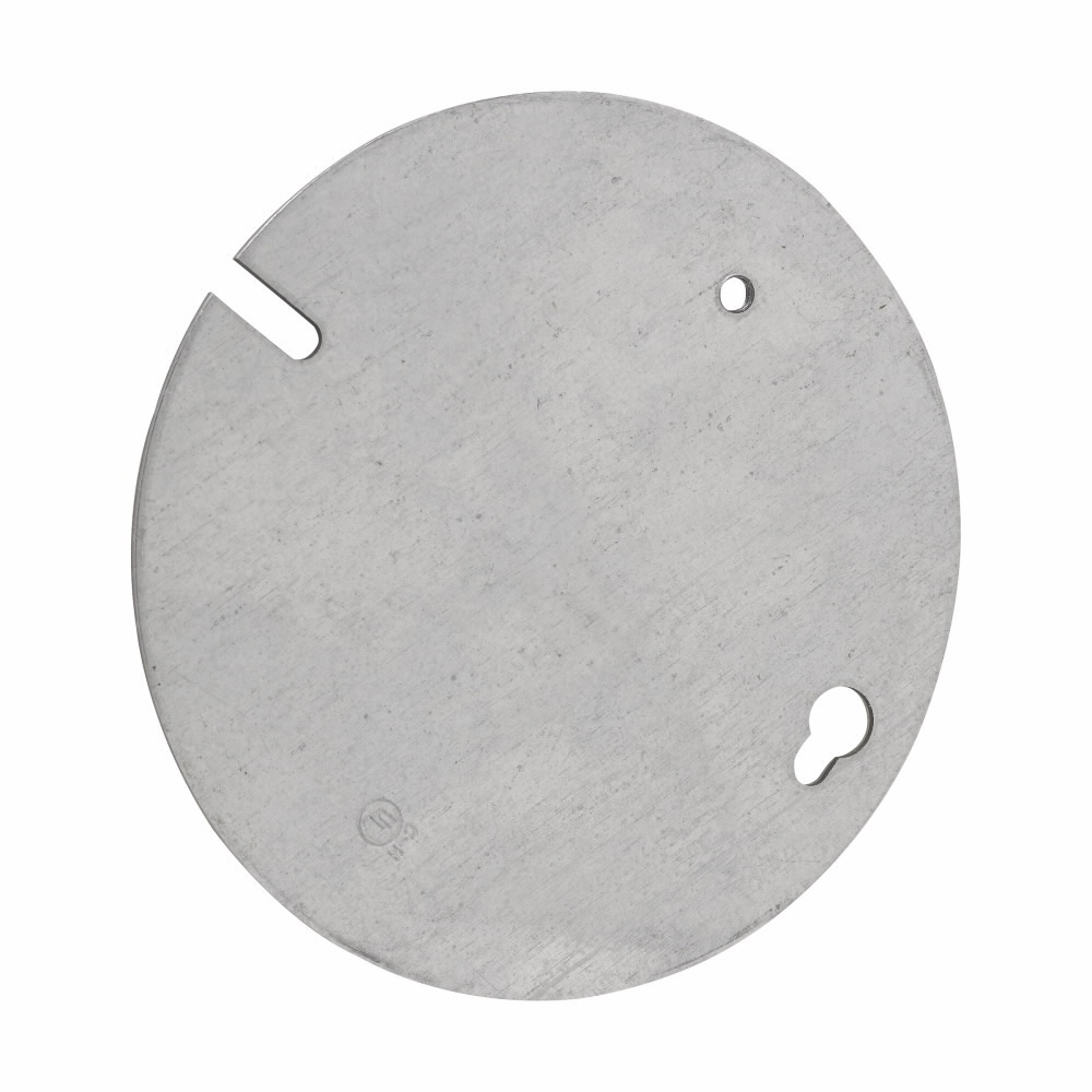 Eaton Crouse-Hinds series Concrete Box Plate, 4", Flat, blank, Steel