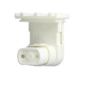 Medium Base, Bi-Pin, Standard Fluorescent Lampholder, Pedestal, Slide-On, Plunger, White